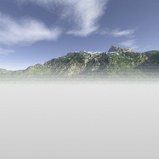 Skybox mit Nebel als Farbverlauf