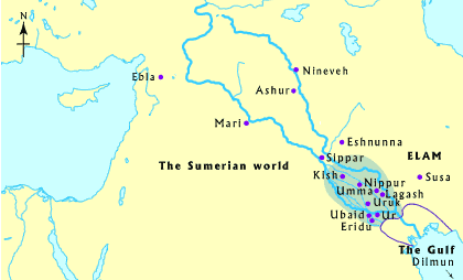 Sumerians+map