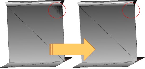 Original-Mesh mit Offset verbinden