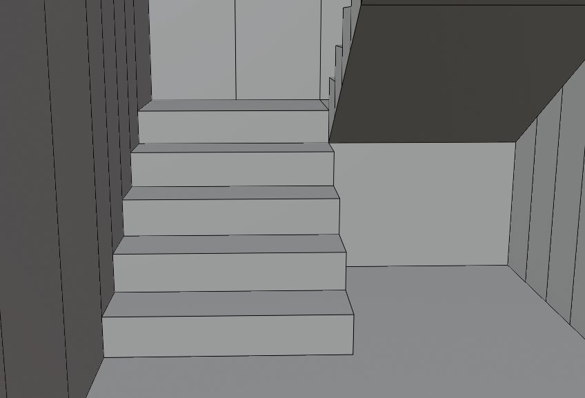 Eine Treppe im Innern